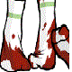 Blood Splattered Socks